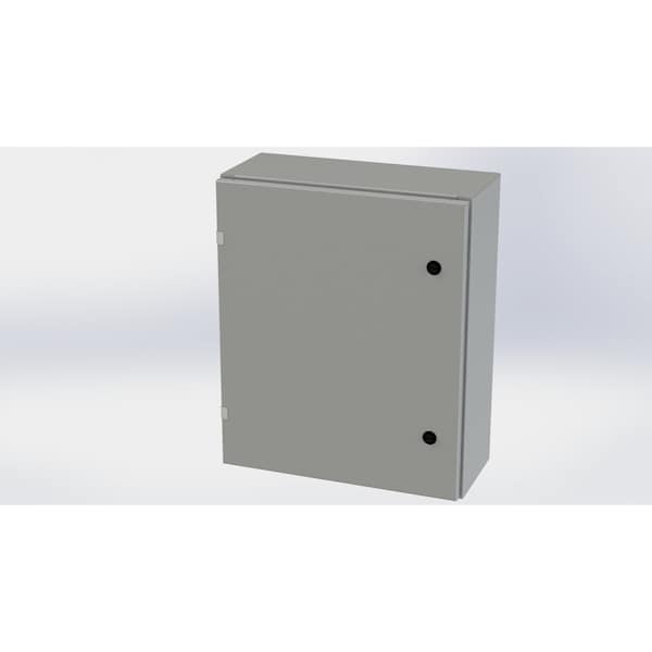 1/4 Turn Latch Electrical Enclosures, 24 in H, 8 in D, 20 in W, NEMA 3R, 4, 12, 13, Carbon Steel